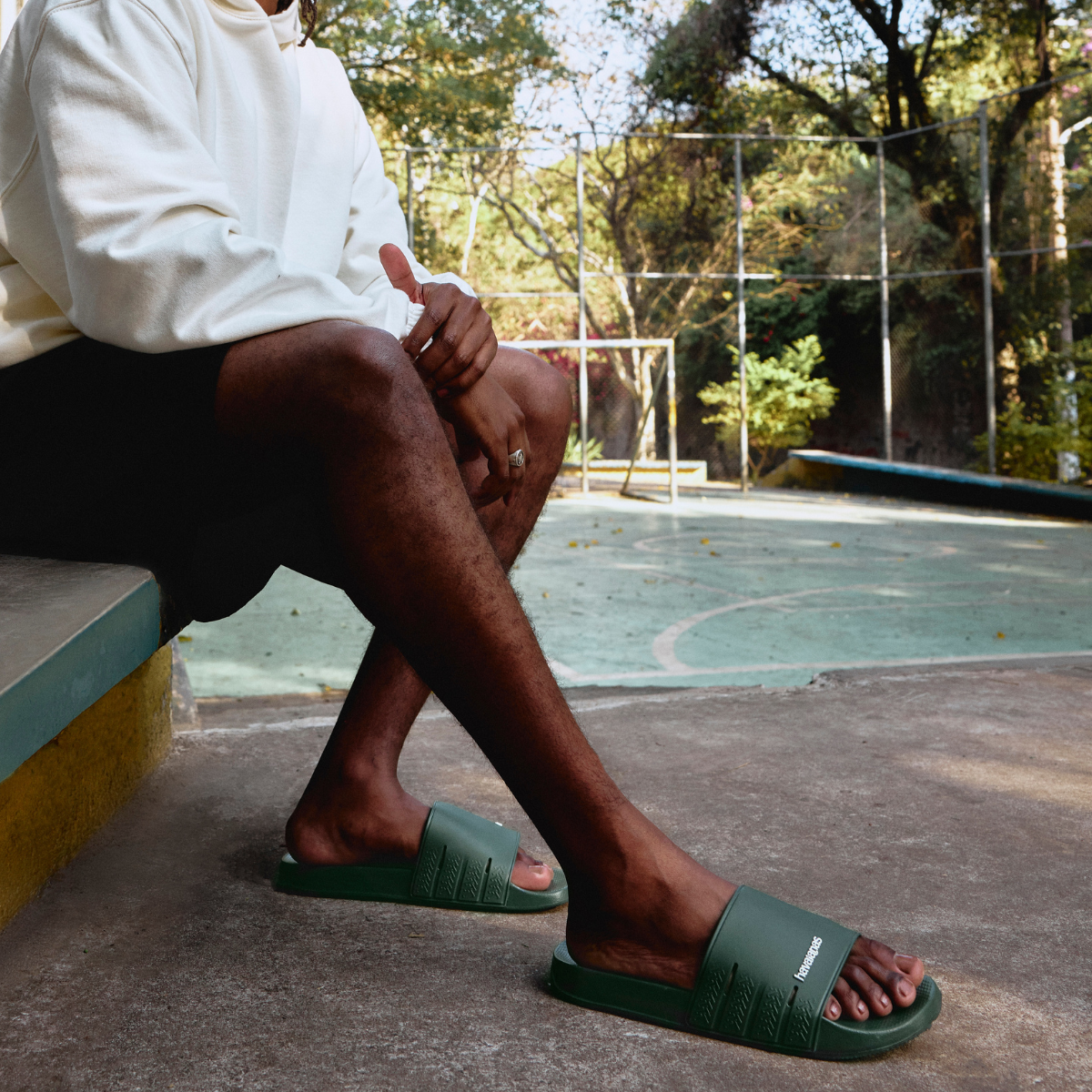 Chinelo Slide Zero Unissex Verde Olive Conforto Leve Durável Verão