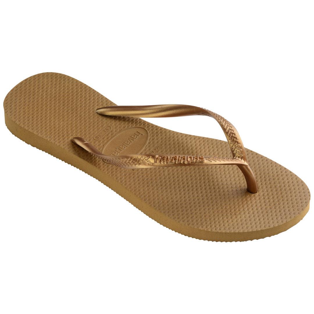 Chinelo Slim Elegante Bronze Tiras Finas Conforto Leve Verão