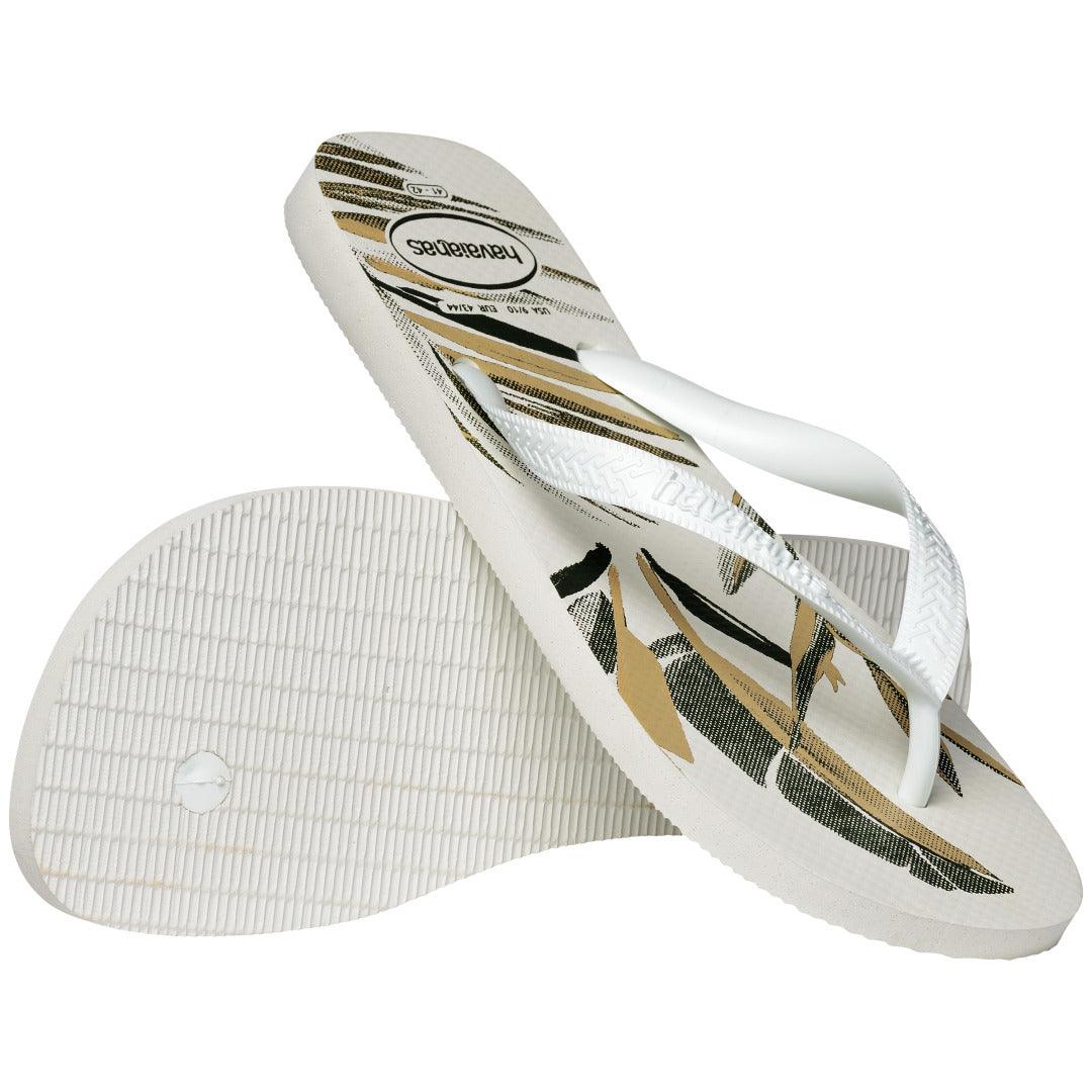 Chinelo Aloha Branco Tropical Confortável Verão Praia Casual Original