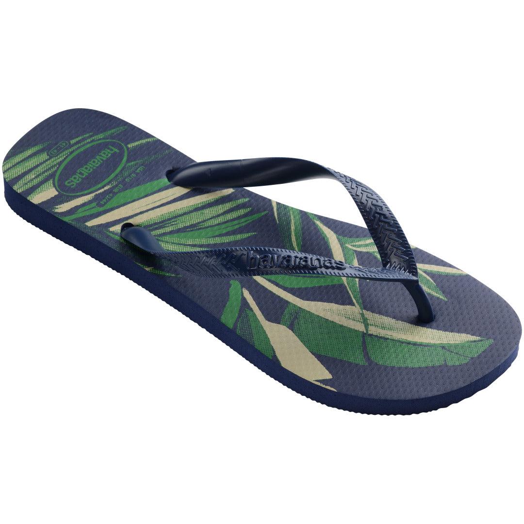 Chinelo Aloha Unissex Tropical Confortável Azul Marinho Estilo Verão Praia