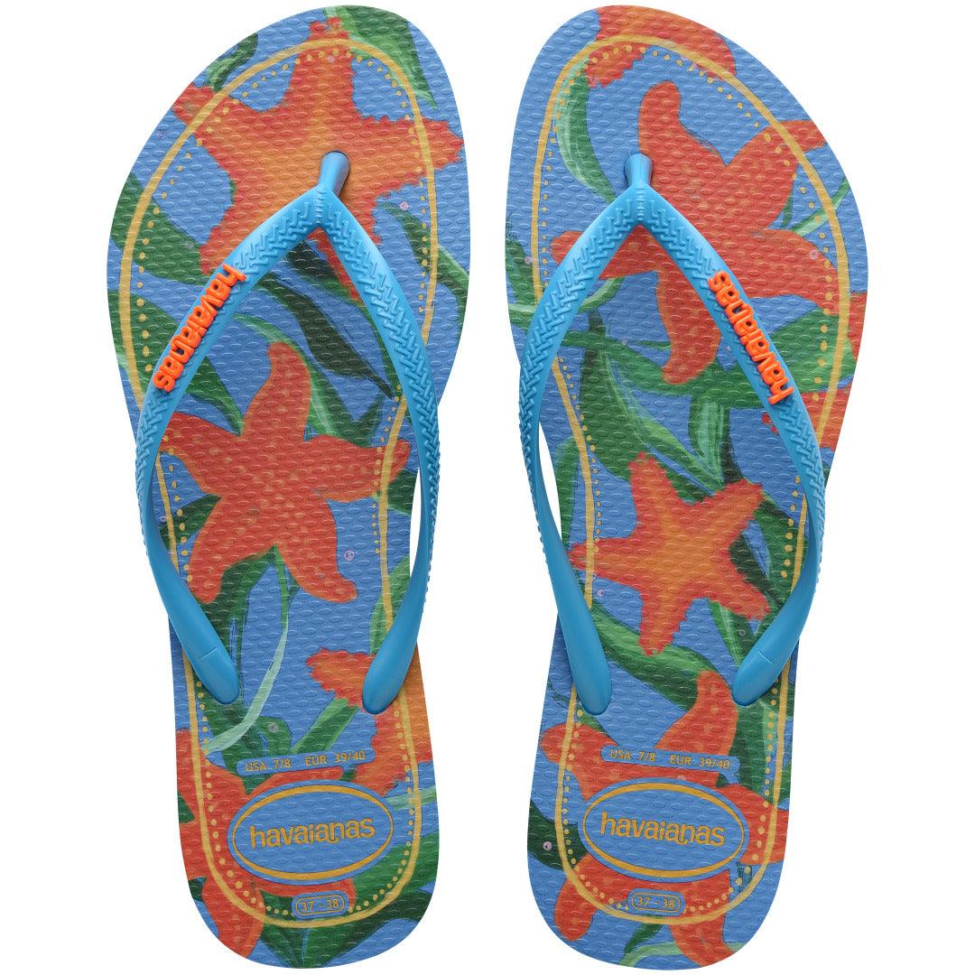 Chinelo Slim Tropical Feminino Confortável, Leve e Estiloso para o Verão