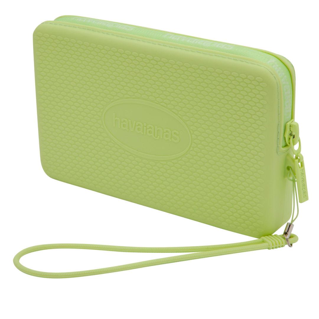 Mini Bolsa Logo Silicone Premium Alça Pulso Zíper Versátil Estilosa