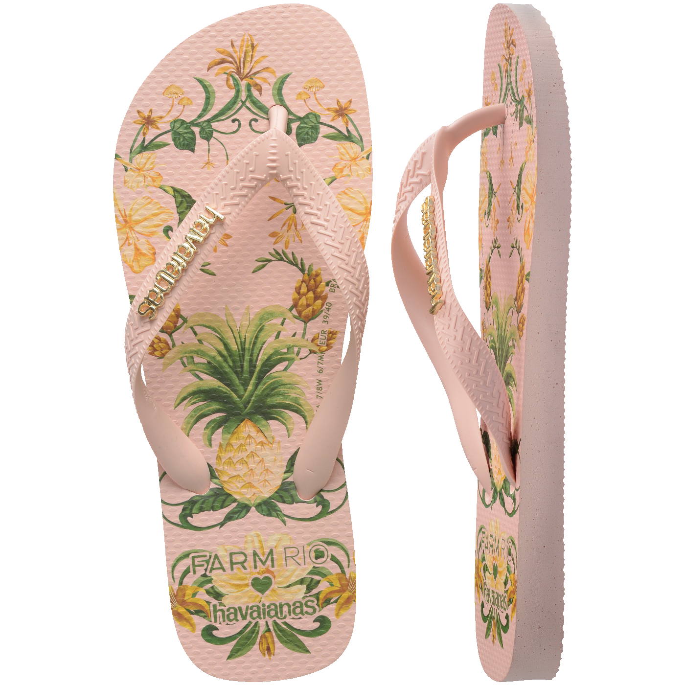 Chinelo Farm Beleza de Abacaxi: Estilo Tropical, Conforto e Design Exclusivo