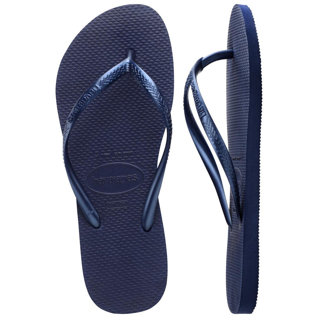 Chinelo  Slim Azul Marinho Feminino: Clássico, Leve, Confortável e Versátil