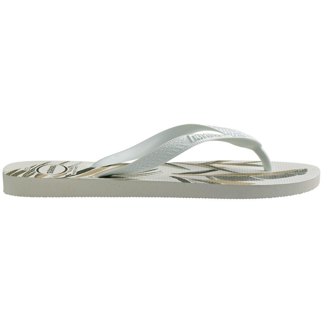 Chinelo  Aloha Branco Tropical Confortável Verão Praia Casual Original