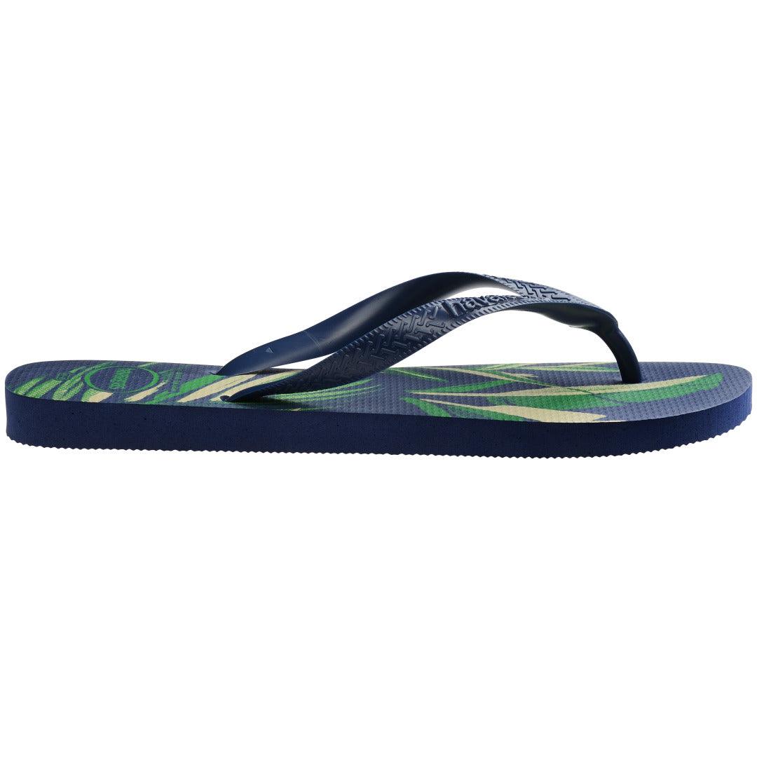 Chinelo  Aloha Unissex Tropical Confortável Azul Marinho Estilo Verão Praia
