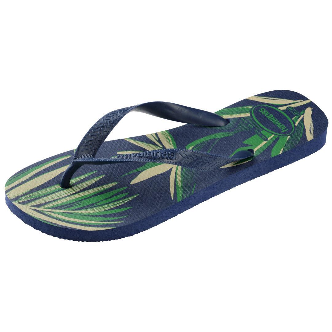 Chinelo  Aloha Unissex Tropical Confortável Azul Marinho Estilo Verão Praia