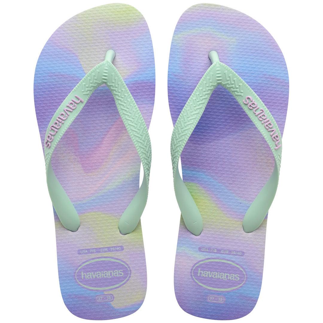 Chinelo  Top Fashion Roxo Fantasy Conforto Estilo Degradê Verão