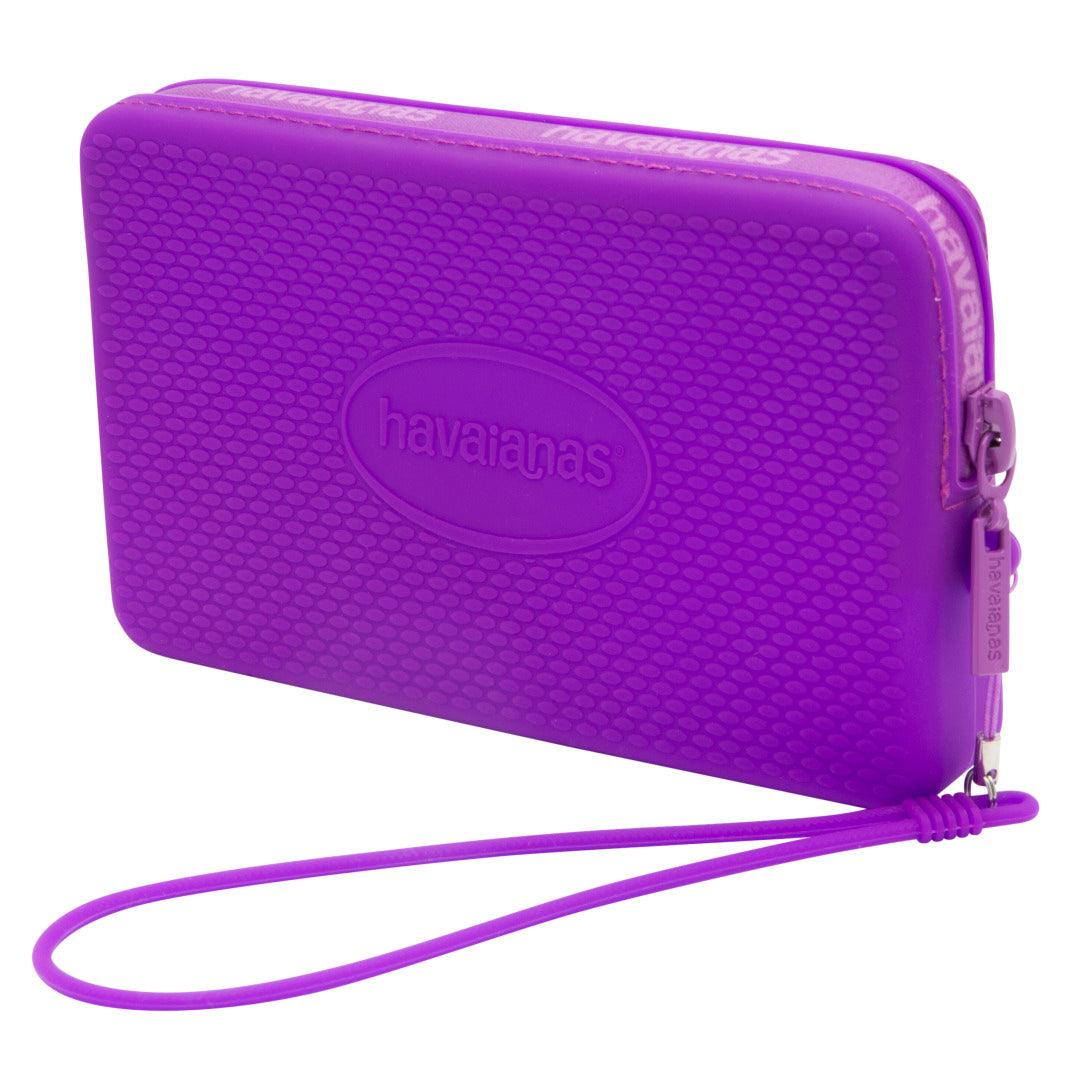 Mini Bolsa  Logo Silicone Roxo Betta Versátil Carteira Necessaire Praia