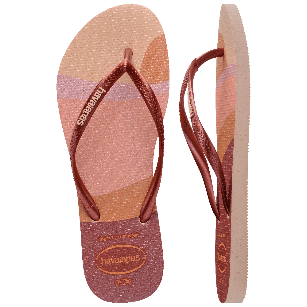 Chinelo  Slim Palette Glow Rosa Ballet: Conforto com Glitter Holográfico e Tiras Finas