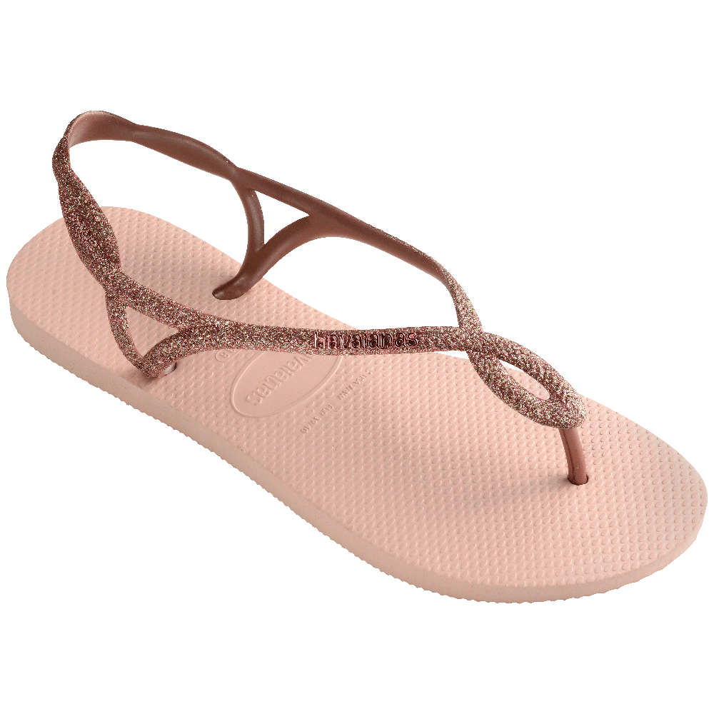 Rasteirinha  Luna Premium Glitter Rosa Ballet: Conforto Tiras Cruzadas Estilo