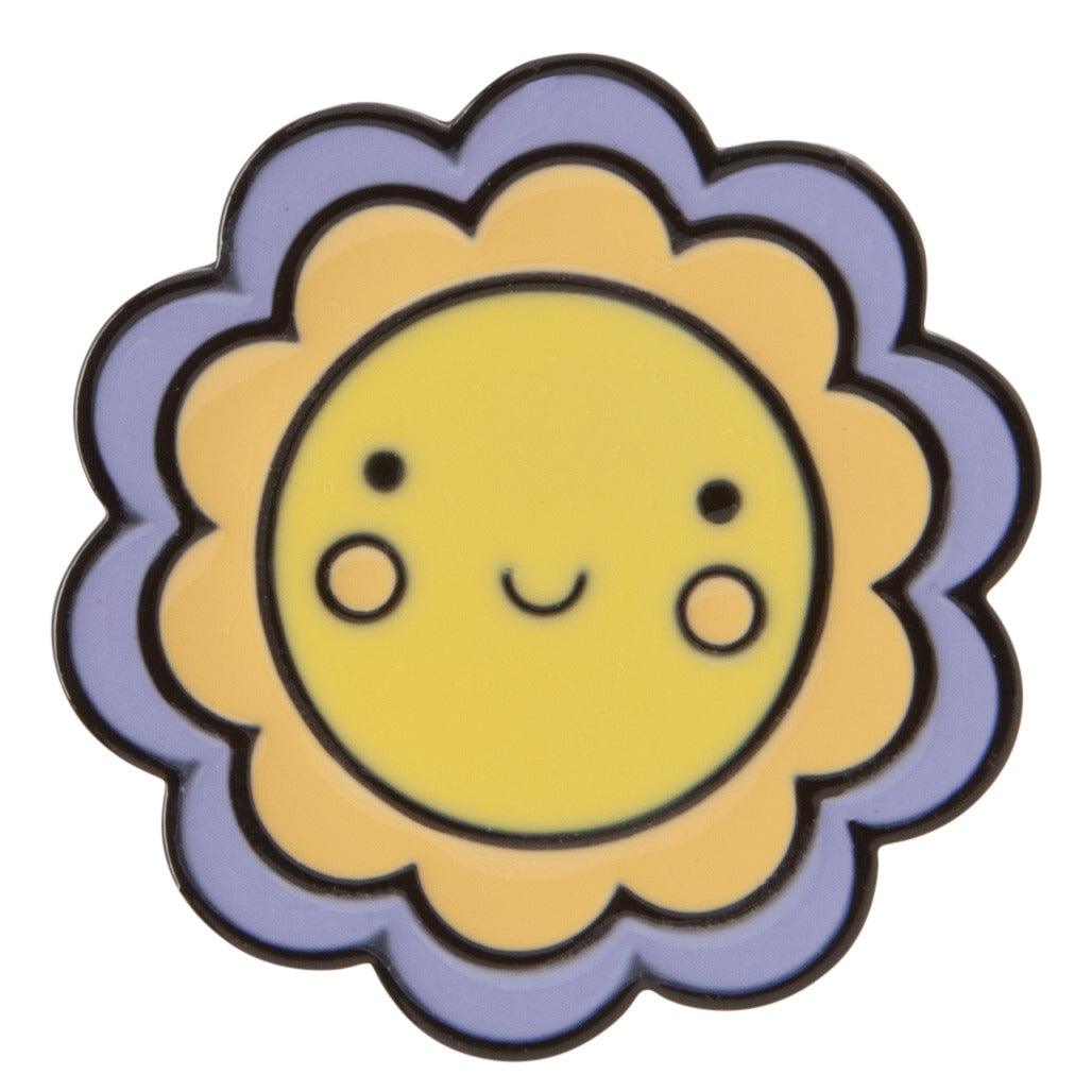 Pin  Cool Sol Amarelo: Acessório Divertido Esmaltado para Personalizar seu Estilo