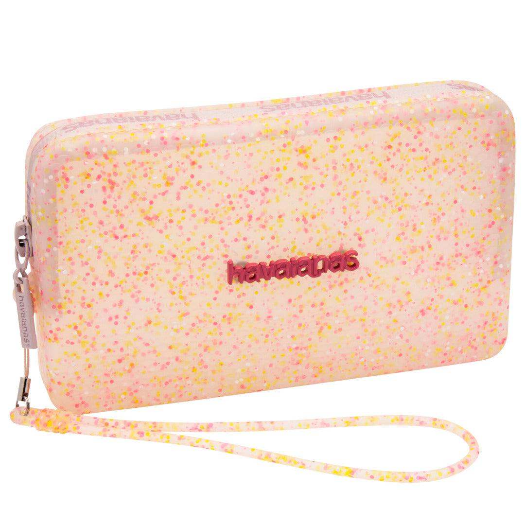 Mini Bolsa  Super Glitter Rosa: Acessório Chique Transparente para Brilhar