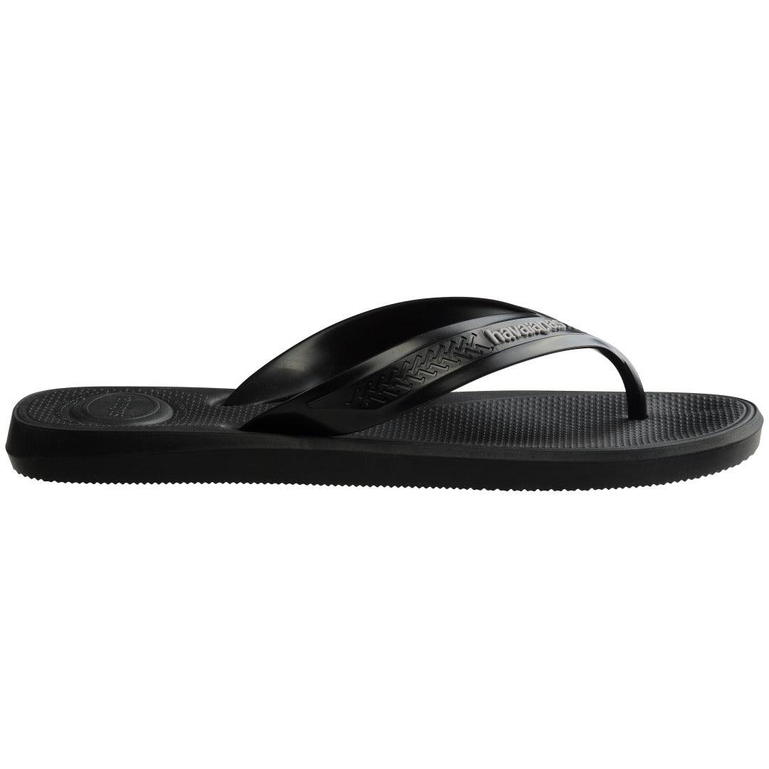 Chinelo  Top Max Comfort Preto: Tiras Largas e Solado Anatômico para Conforto