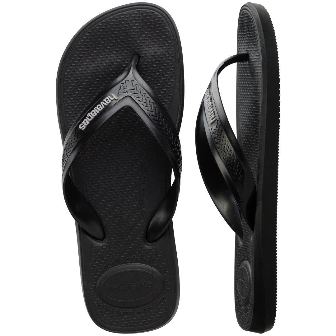 Chinelo  Top Max Comfort Preto: Tiras Largas e Solado Anatômico para Conforto