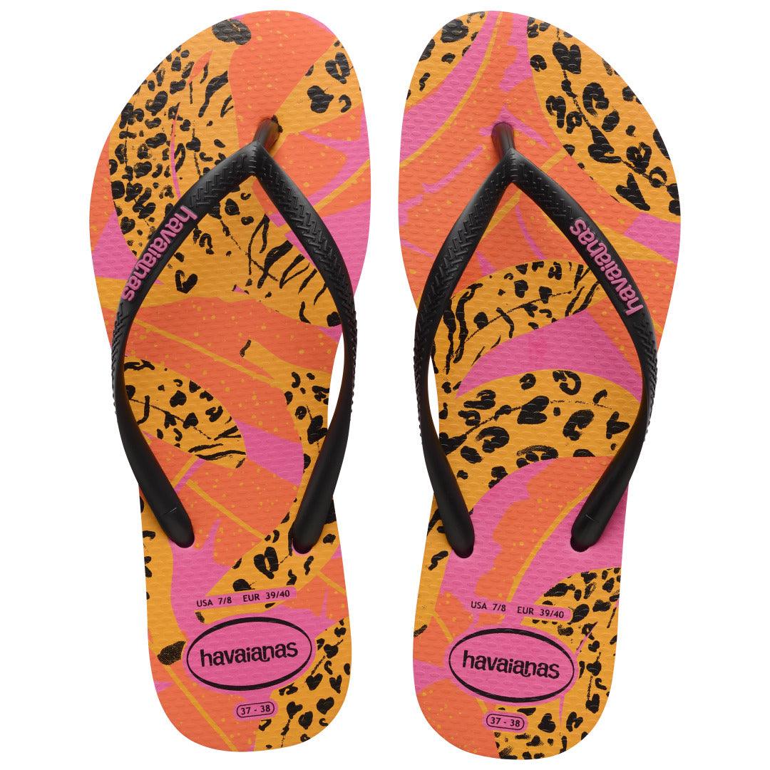 Chinelo  Slim Summer Fruits Rosa Flux: Conforto Tropical com Estampa de Frutas