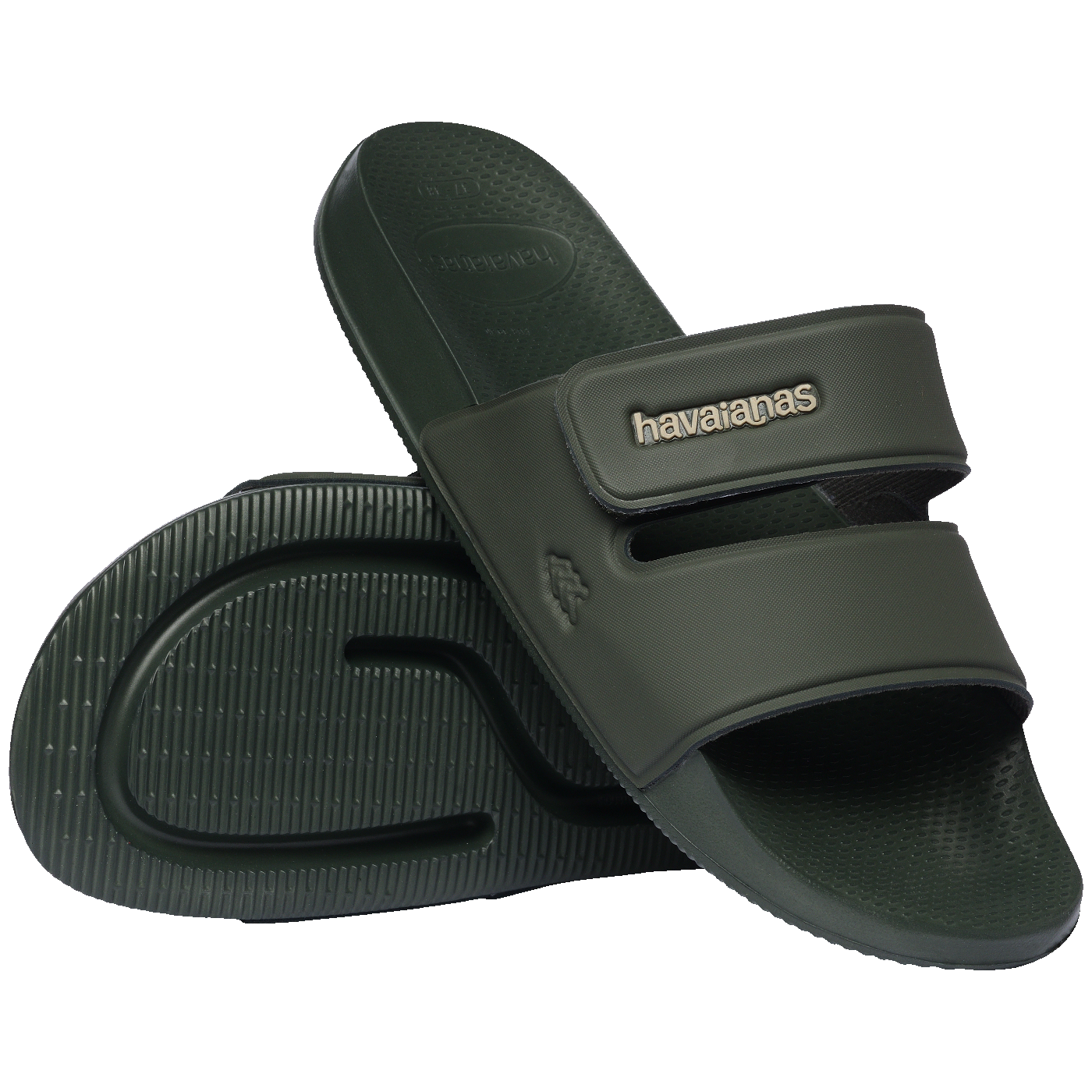 Chinelo Slide  Strap Confortável Unissex Verde Olive para Verão e Praia