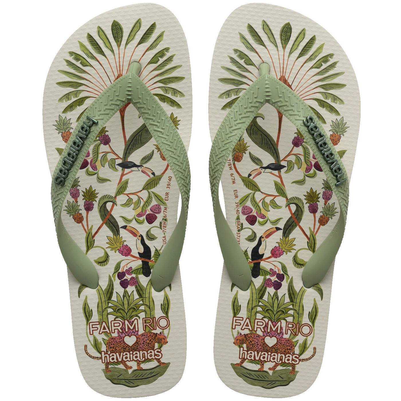 Chinelo  Farm Floresta Doce Feminino, Conforto Vibrante para Verão, Estampa Exclusiva